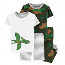 Kit Pijama Carter's 4 Peças - Algodão - Exército